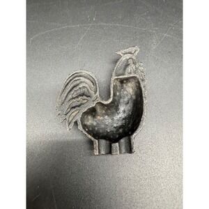 Rare Vintage Cast‎ Iron Rooster Ashtray Figural Farmhouse Country Decor